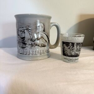 Stone Mountain Park Coffee Mug Davis Lee Jackson 3D Raised Texture & Shut Glass